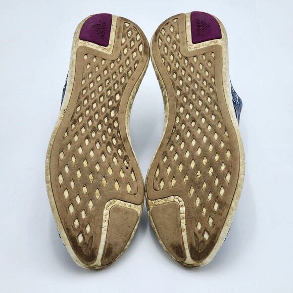 Adidas by Stella McCartney Pure Boost Mesh Sneakers Blue Leopard Size 8.5 - Picture 6 of 8